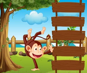 Store enrouleur tamisant Zoo Un singe dansant