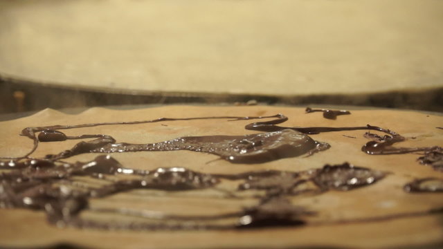 Crepe with Chocolate and Vanilla sauce