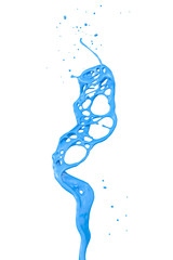 blue paint splash