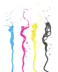 cmyk paint splash