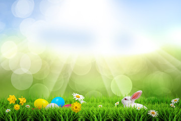 Easter spring holiday post card - soft background