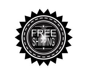 Free Shiping Badge Black
