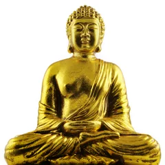Crédence de cuisine en verre imprimé Bouddha Bouddha assis or