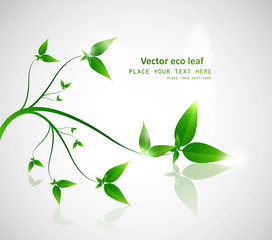 abstract shiny eco green lives reflection vector