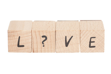 The Word Love With Question Mark.