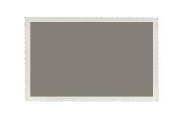 Old photo isolated on white background with clipping path for th