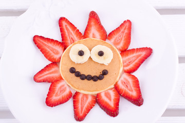 face on pancake for kids