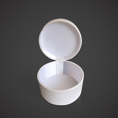 Open white box. Vector illustration. 