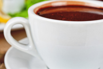 Deliicous coffee closeup