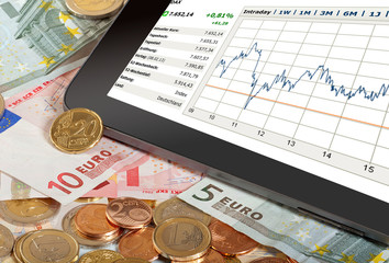 Aktienkurs auf Tabelt PC - Stock index on Tablet PC