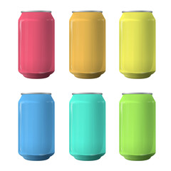 Colorful tin. Vector design