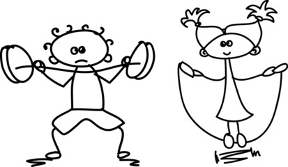 Набор из каракуля детей