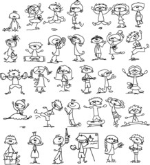 Набор из каракуля детей