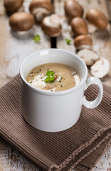 Creamy mushroom soup.