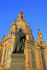 Fototapeta na wymiar Martin Luther Denkmal Dresden