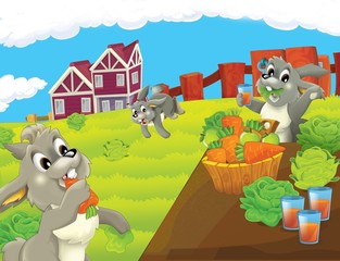 Fototapeta na wymiar ¯ycie na farmie - ilustracji dla dzieci