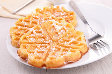 waffle with berries