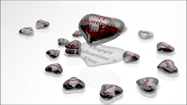 Valentinstag - Herze aus Glas