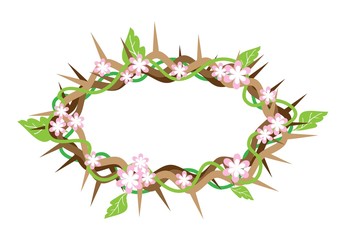 A Crown of Thorns with Fresh Leaves