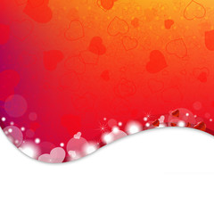 Bright Background From Red Hearts
