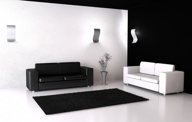 room with opposite colors