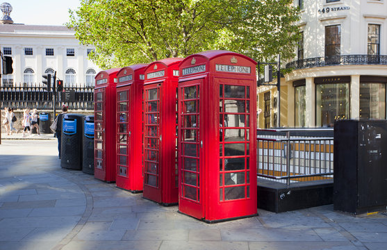 British red phone booth in London