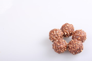 chocolate balls filled with hazelnuts
