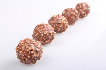 chocolate balls filled with hazelnuts