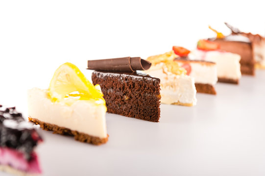 Slice cake selection delicious sweet tart
