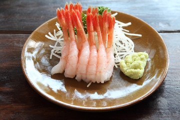 ebi shrimp sashimi
