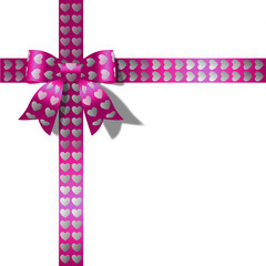 Herz Schleifenband pink