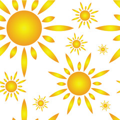 Seamless pattern with sun