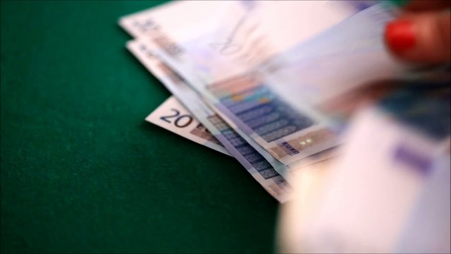 Euro banknotes, spend, pay
