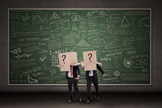 Business people and question mark - Powered by Adobe