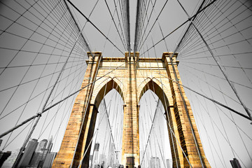 The Brooklyn bridge, New York City. USA. - 49411947