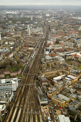 Fototapeta premium Aerial view of Railway, South London