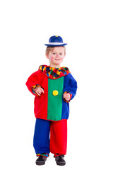 Junge im Clown Kostüm