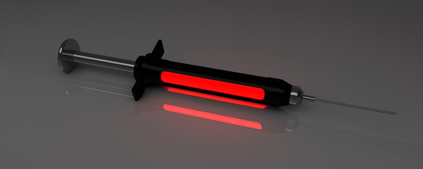 Fototapeta premium black syringe