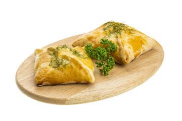 Patty with chicken and parsley