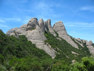 Fototapeta na wymiar Montserrat Gebirge bei Barcelona, ??Hiszpania
