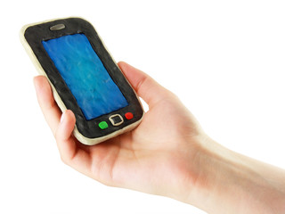 Plasticine cartoon smartphone