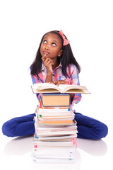 young african Student isolated on white background