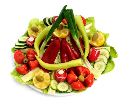 fresh vegetables row food