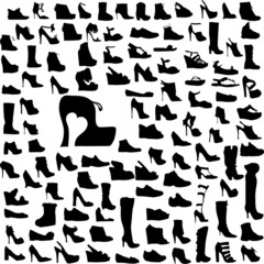 Colección siluetas zapatos