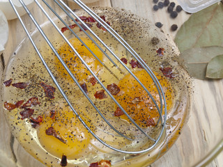 eggs with spices and a nimbus