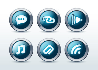 Web button icon set vector illustration