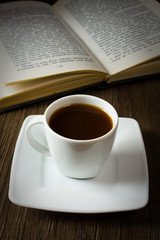 coffee and book