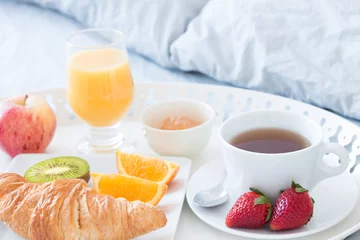 Fotobehang Tasty breakfast in bed © Studio Light & Shade