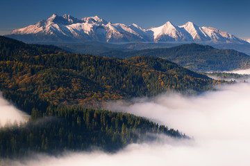 Autumn view of Tatra Mountains