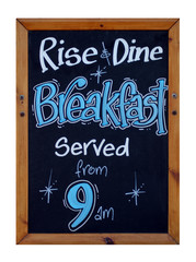 Cafe breakfast advert